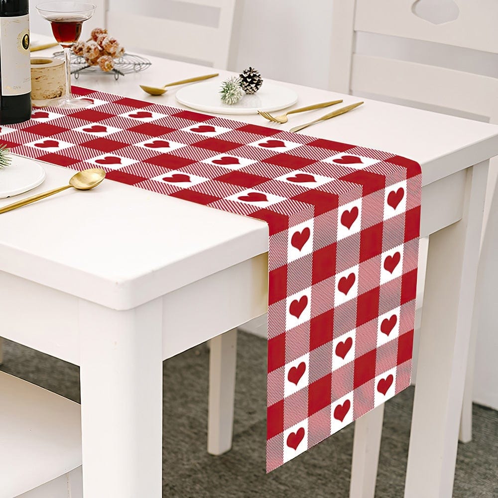 Valentines Day Table Runner Red Square Table Runner Valentine's Day Gifts - Giftlab