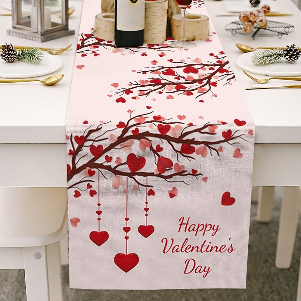 Valentines Day Table Runner Love Tree Valentine's Day Gifts for Couple - Giftlab