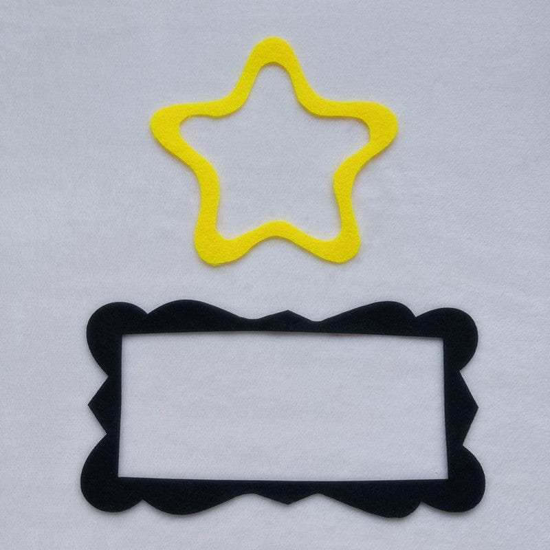 Photo Booth Signs Baby Milestone Marker-Yellow Star and Black Border - Giftlab