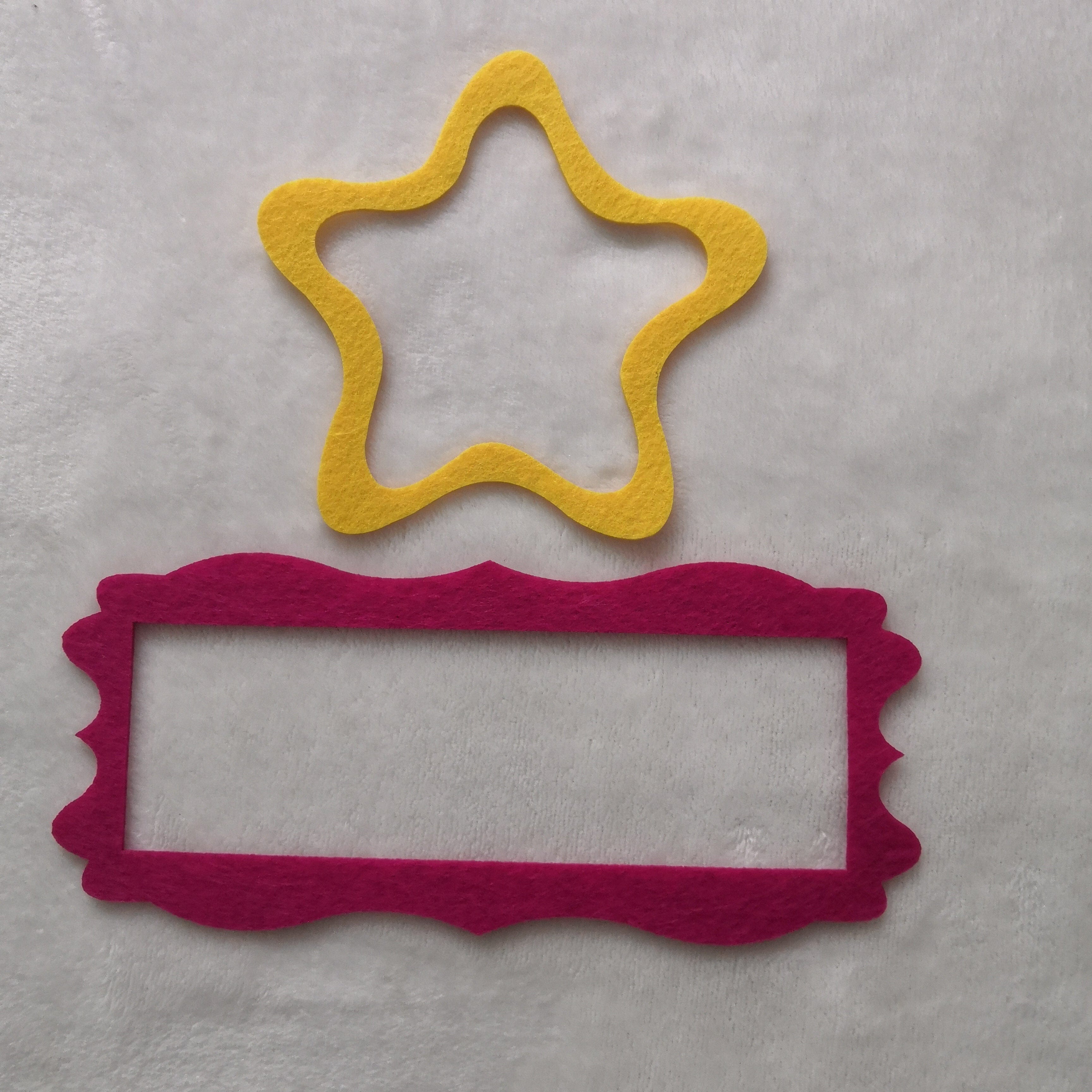 Photo Booth Accessories For Baby-Yellow Star and Rectangle - Giftlab