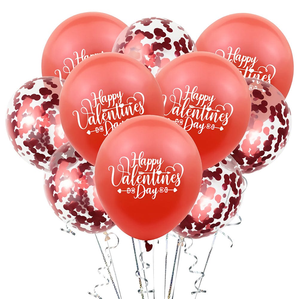5PCS Latex and 5PCS Confetti Balloons For Valentines Day Anniversary Wedding Party Decorations - Giftlab