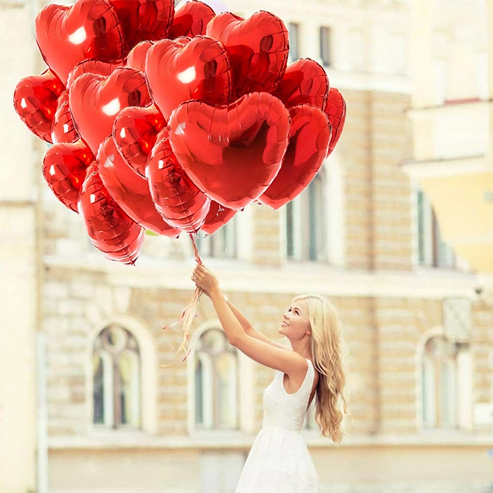 12PCS Heart Balloons Love Balloons Set For Valentines Day Anniversary Wedding Party Decorations - Giftlab