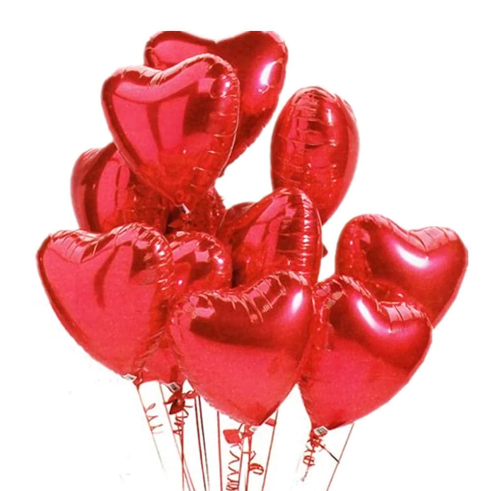 12PCS Heart Balloons Love Balloons Set For Valentines Day Anniversary Wedding Party Decorations - Giftlab