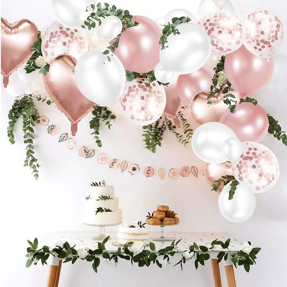 48PCS Balloons Set Rose Gold Balloon For Valentines Day Anniversary Wedding Party Decorations - Giftlab