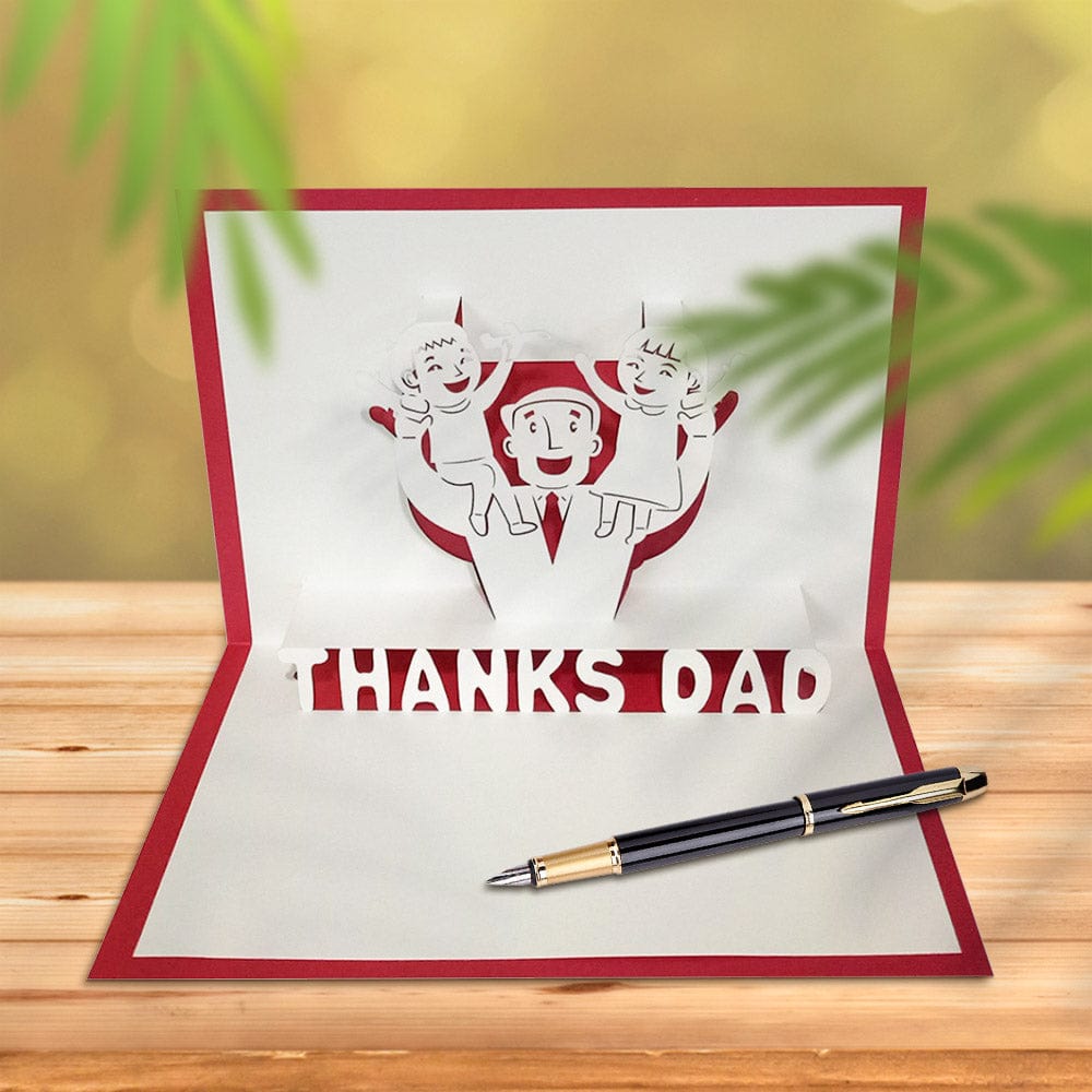 Father's Day Card 3D Pop Up Greeting Card for Him - Giftlab