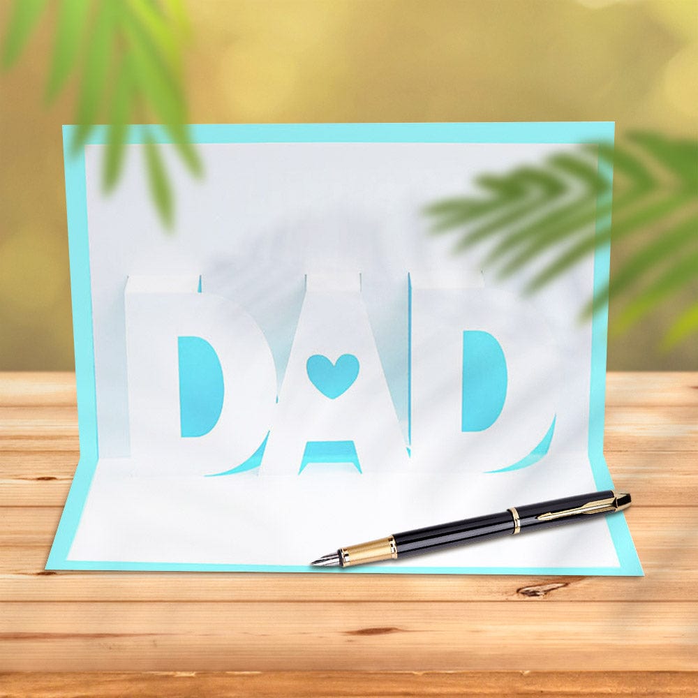 Father's Day Card Dad 3D Pop Up Greeting Card for Him - Giftlab