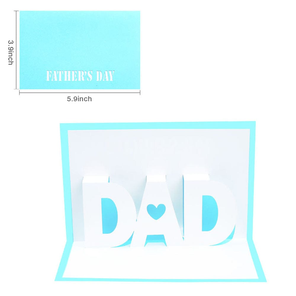 Father's Day Card Dad 3D Pop Up Greeting Card for Him - Giftlab