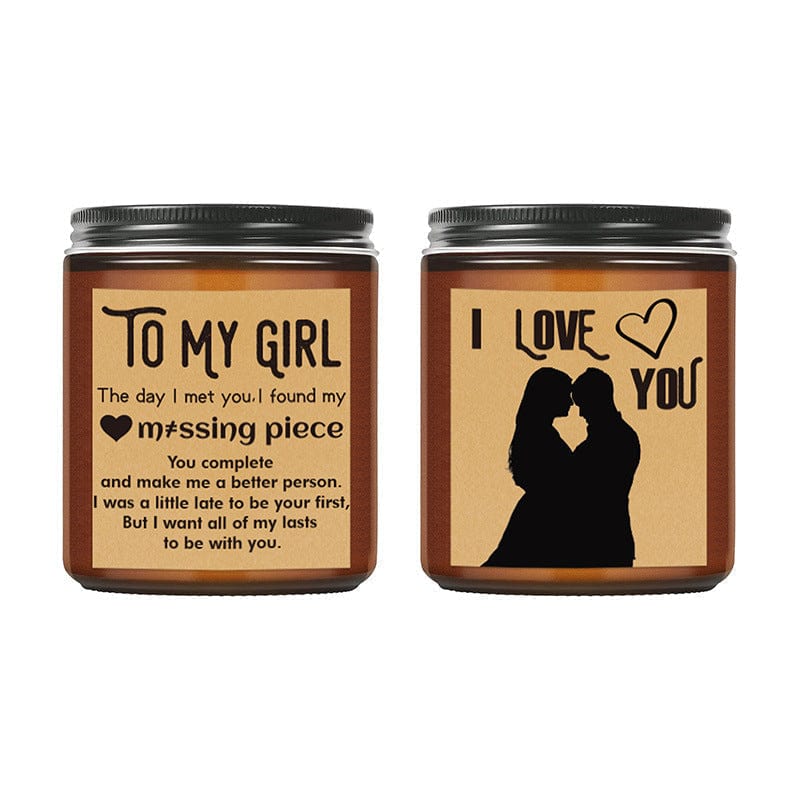 Soy Wax Candle Scented Candles Jar Relaxing Anniversary Gifts for Lover Transparent Jar- To My Girl - Giftlab