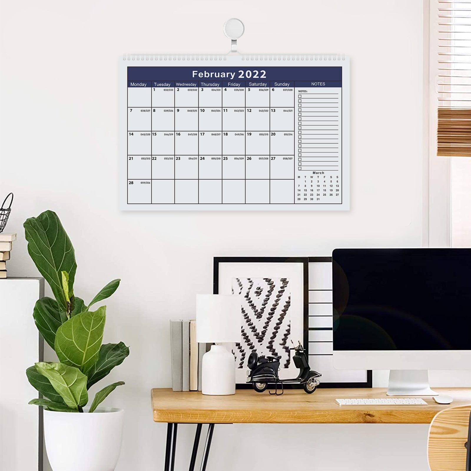 2022 Full Year Calendar Desk or Wall Calendar Chart Daily Schedule Table Planner Calendar Gifts - Giftlab