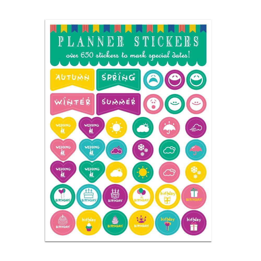 Calendar Sticker Planner Stickers For Calendar 12 Sheets Monthly Weekly Planner Sticker - Giftlab