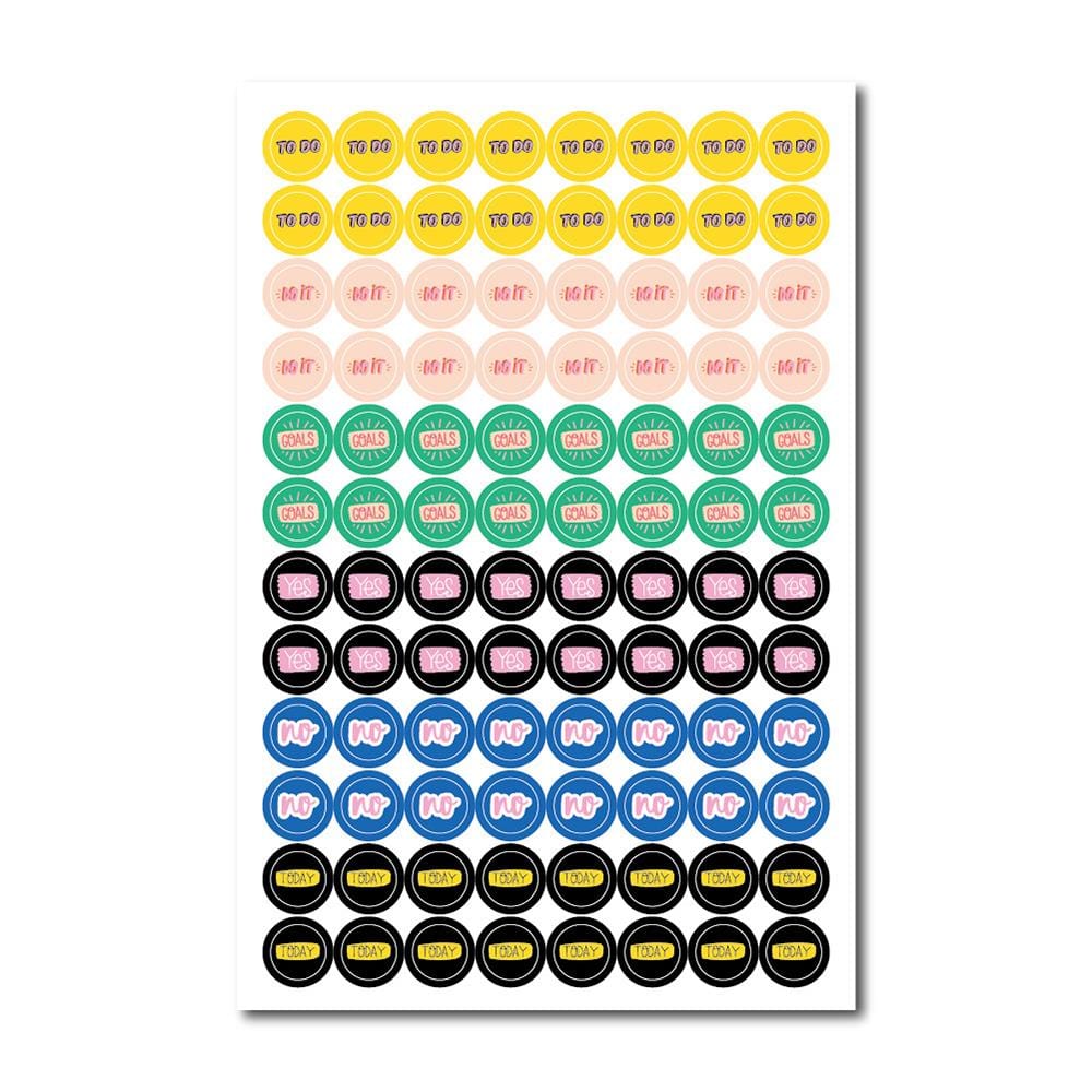 Planner Stickers For Calendar 7 Sheets Various Theme Planner Sticker - Giftlab