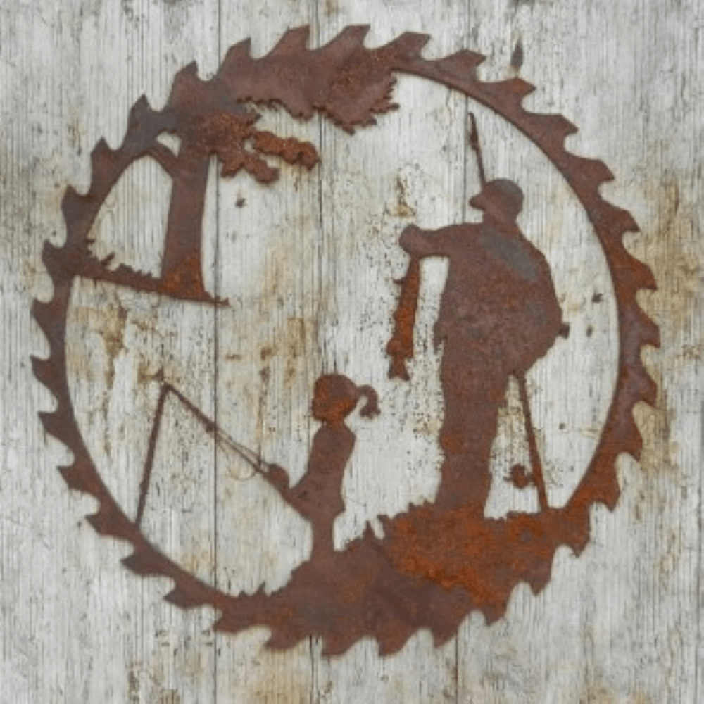 Father's Day Wall Art Metal Fishing Wall Decoration Gifts for Dad - Giftlab