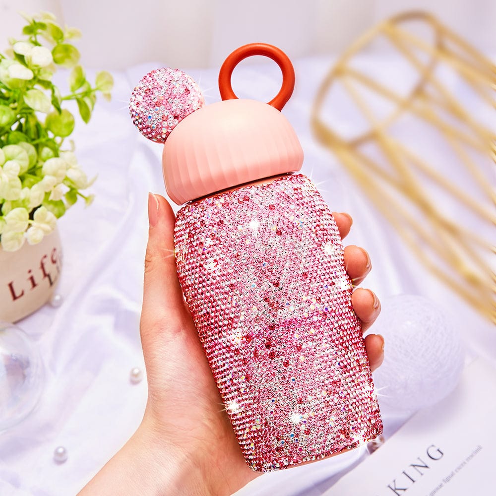 Dazzling Rhinestone Water Bottle Bling Crystal Tumbler - Giftlab
