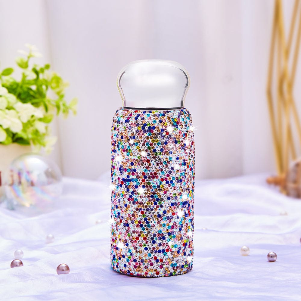 Multicolor Rhinestone Tumbler Stylish Bling Water Bottle Gift for Her - Giftlab