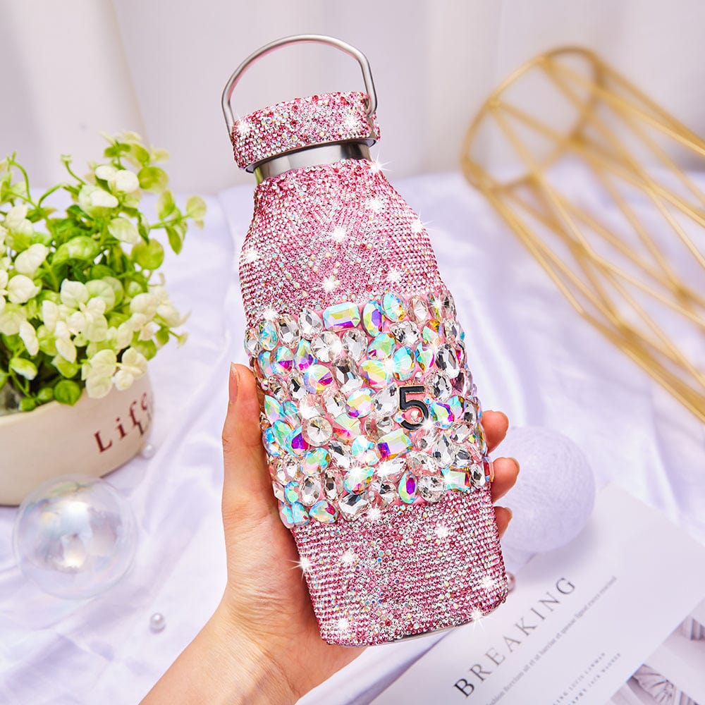 Glitter Rhinestone Tumbler Stylish Water Bottle Stainless Steel Water Bottle - Giftlab