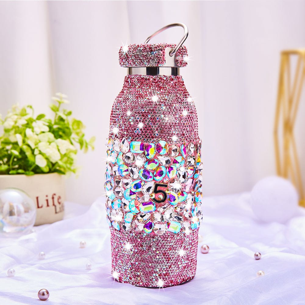 Glitter Rhinestone Tumbler Stylish Water Bottle Stainless Steel Water Bottle - Giftlab