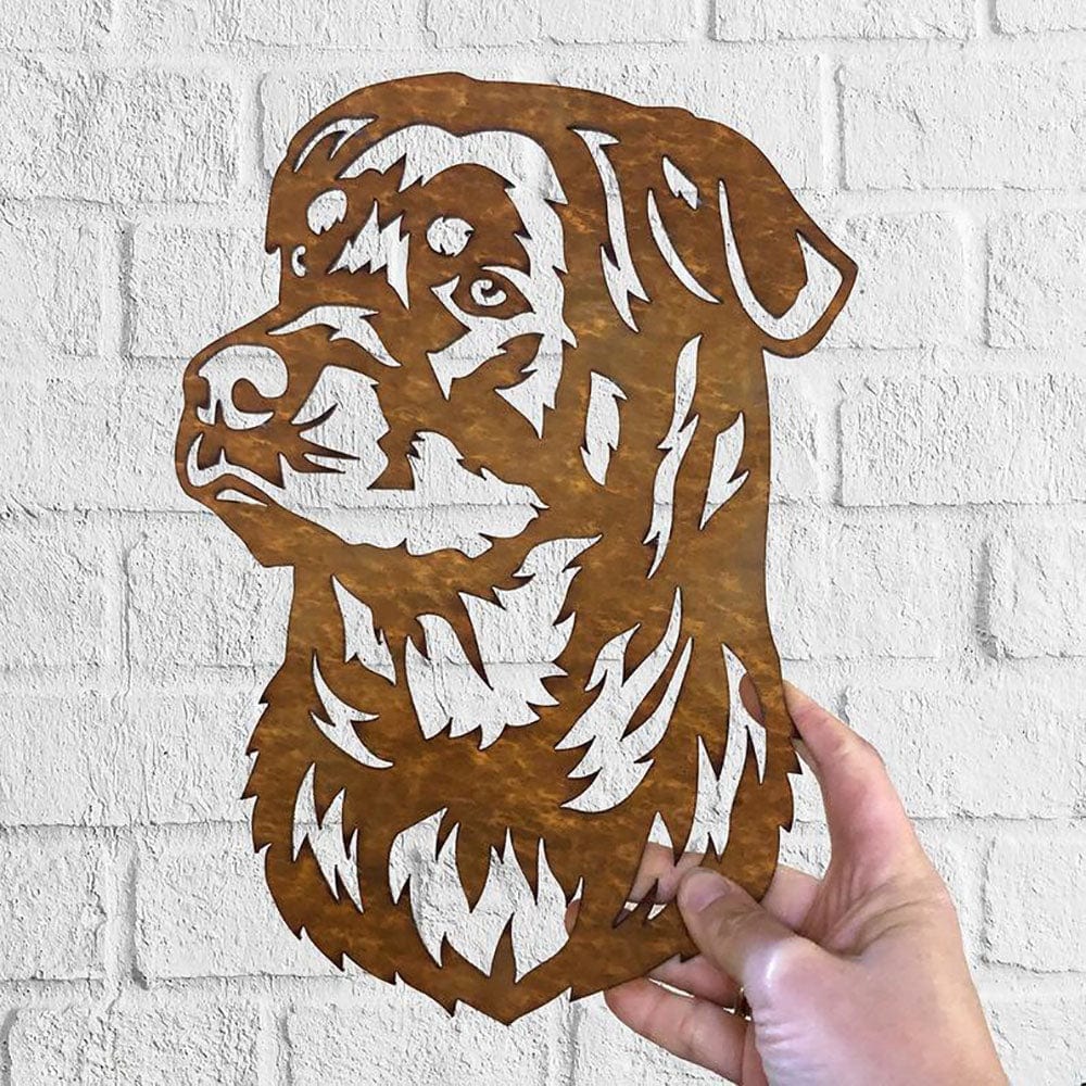 Dog Metal Wall Art Hanging Home Decor Puppy Pet Bullmastiff - Giftlab