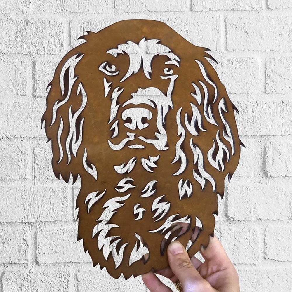 Dog Metal Wall Art Hanging Home Decor Puppy Cocker Spaniel - Giftlab