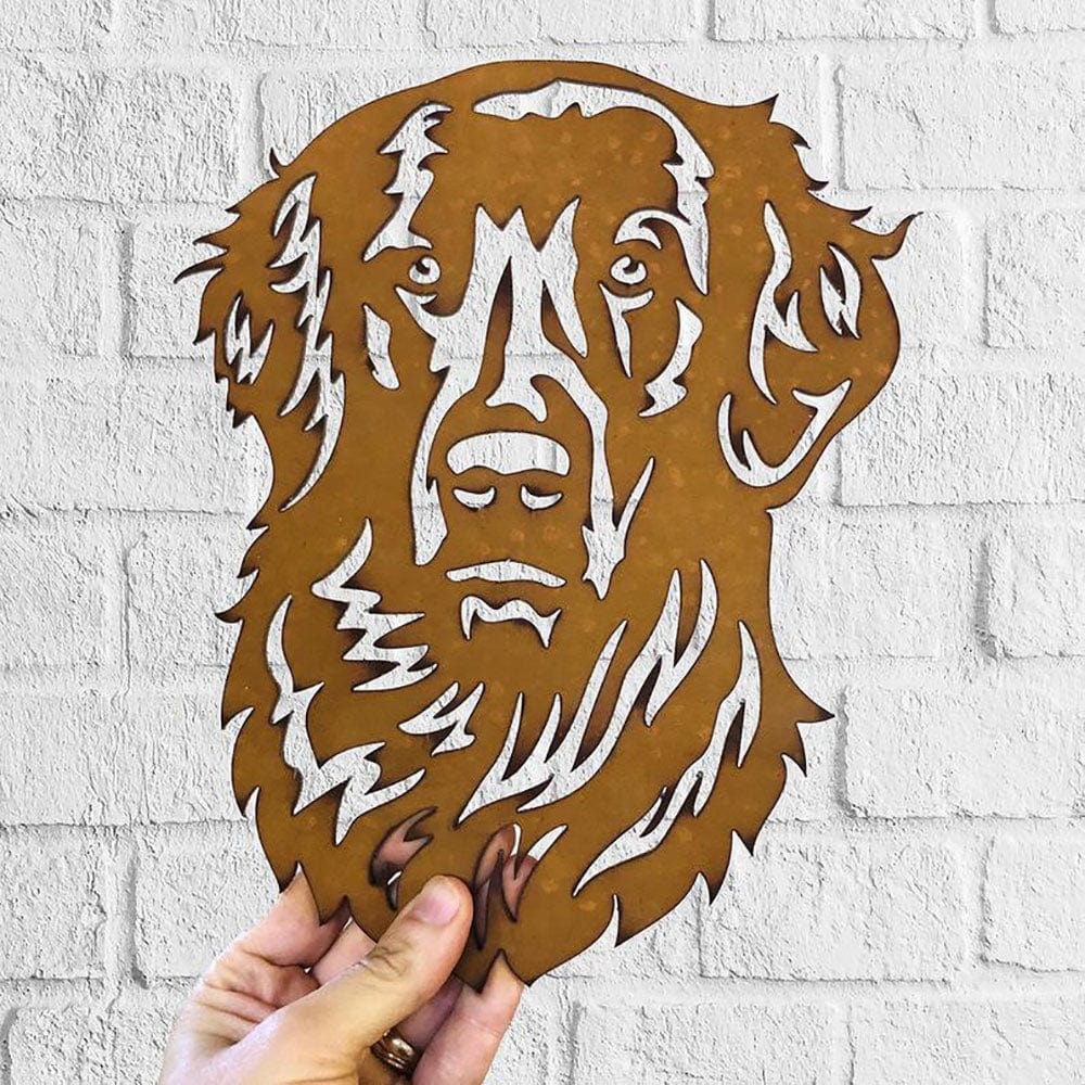 Dog Metal Wall Art Hanging Home Decor Puppy Pet Coat Hound - Giftlab