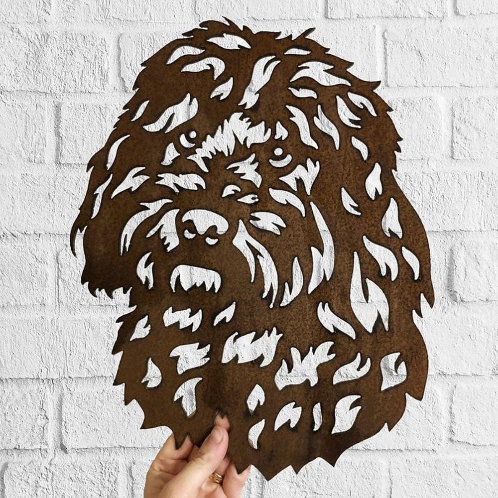 Dog Metal Wall Art Hanging Home Decor Puppy Pet Cockap - Giftlab