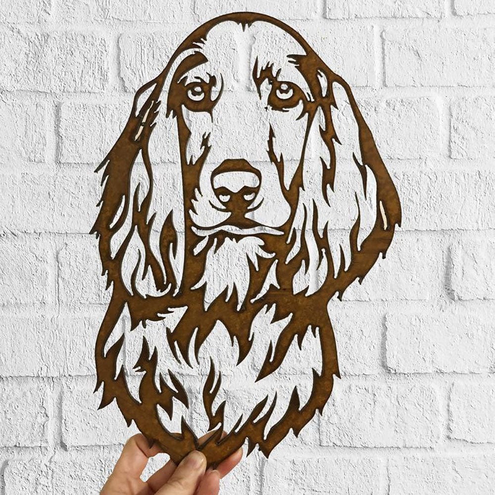 Dog Metal Wall Art Hanging Home Decor Puppy Pet Cocker Spaniel - Giftlab