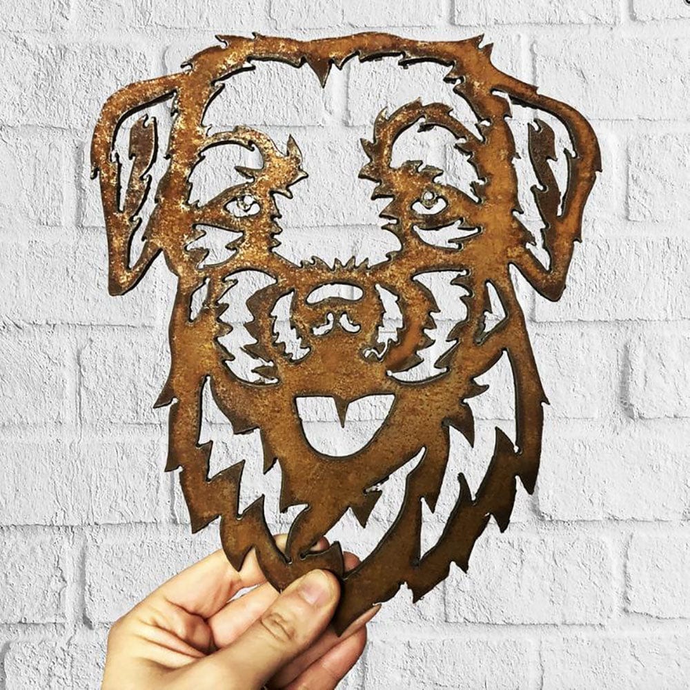Dog Metal Wall Art Hanging Home Decor Puppy Pet Border Terrier - Giftlab