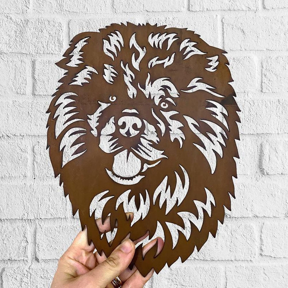 Dog Metal Wall Art Hanging Home Decor Puppy Pet Chow Chow - Giftlab