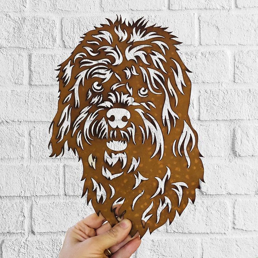 Dog Metal Wall Art Dandie Dinmont Terrier Hanging Home Decor Puppy Pet - Giftlab
