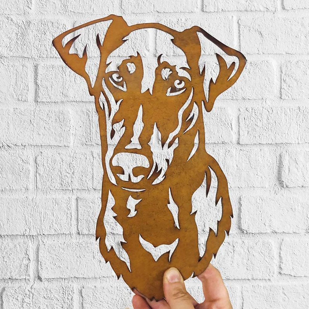 Dog Metal Wall Art Hanging Home Decor Dobermann Puppy Pet - Giftlab