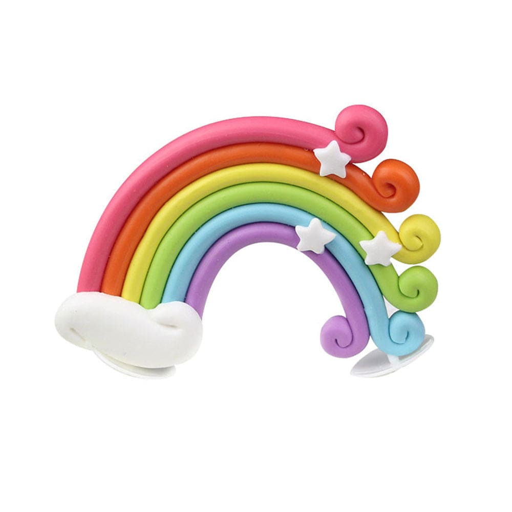 Colorful Rainbow Cake Topper Cupcake Picks Set Kid Birthday Baby Shower Party - Giftlab