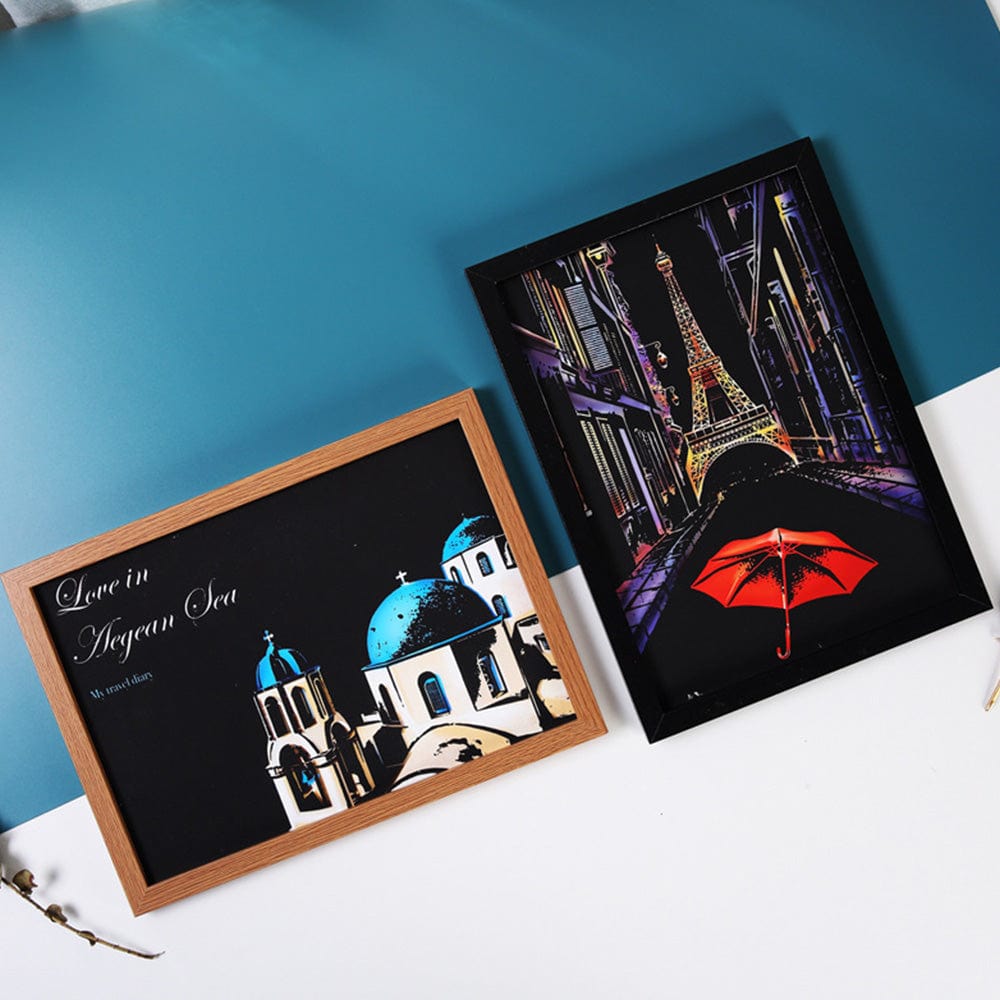 Scratch City Views Cartoon Painting Cards Gift for Kids - Giftlab