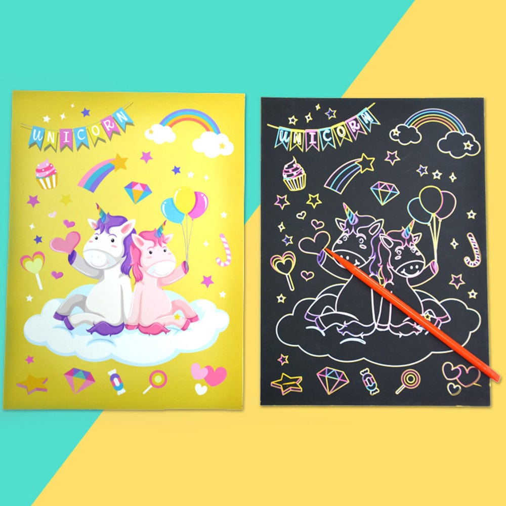 Scratch Cartoon Painting Book for Kindergarten Students - Giftlab