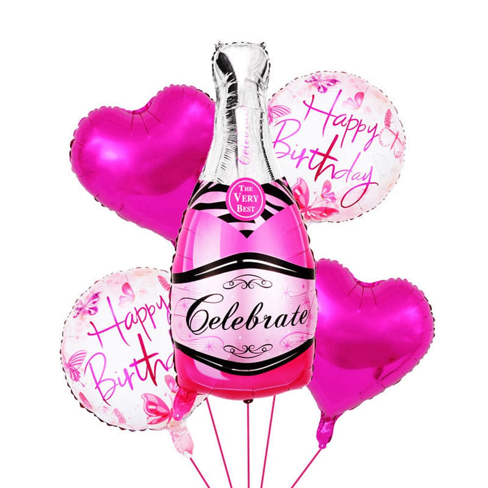 Champagne Bottle Balloons for Birthday and Engagement Party Decorations - Giftlab