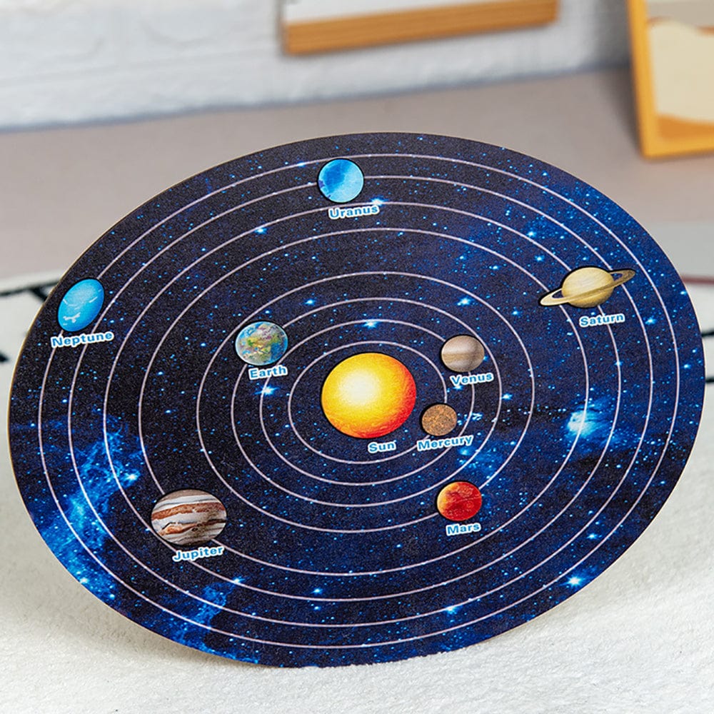 Solar System Jigsaw Puzzles Wooden Puzzles Gifts for Kids and Toddlers - Montessori Toys - Giftlab