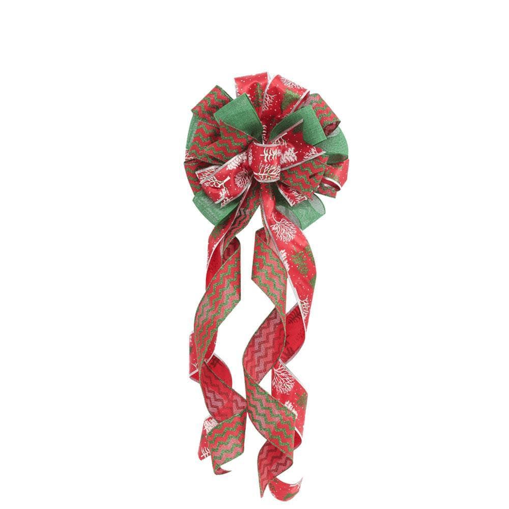 Christmas Tree Bow Toppers with Streamers Xmas Gifts - Giftlab
