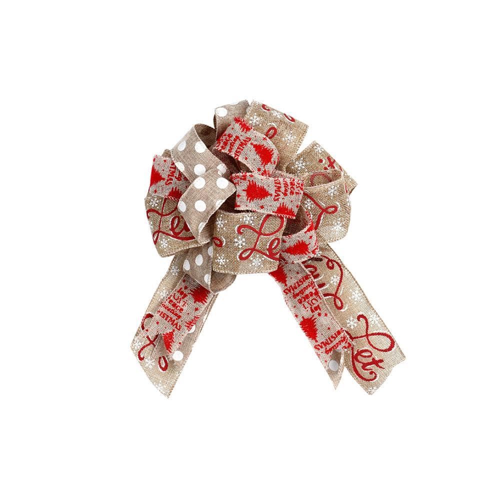 Christmas Tree Bows Toppers Burlap Ornament For Xmas Gift - Giftlab