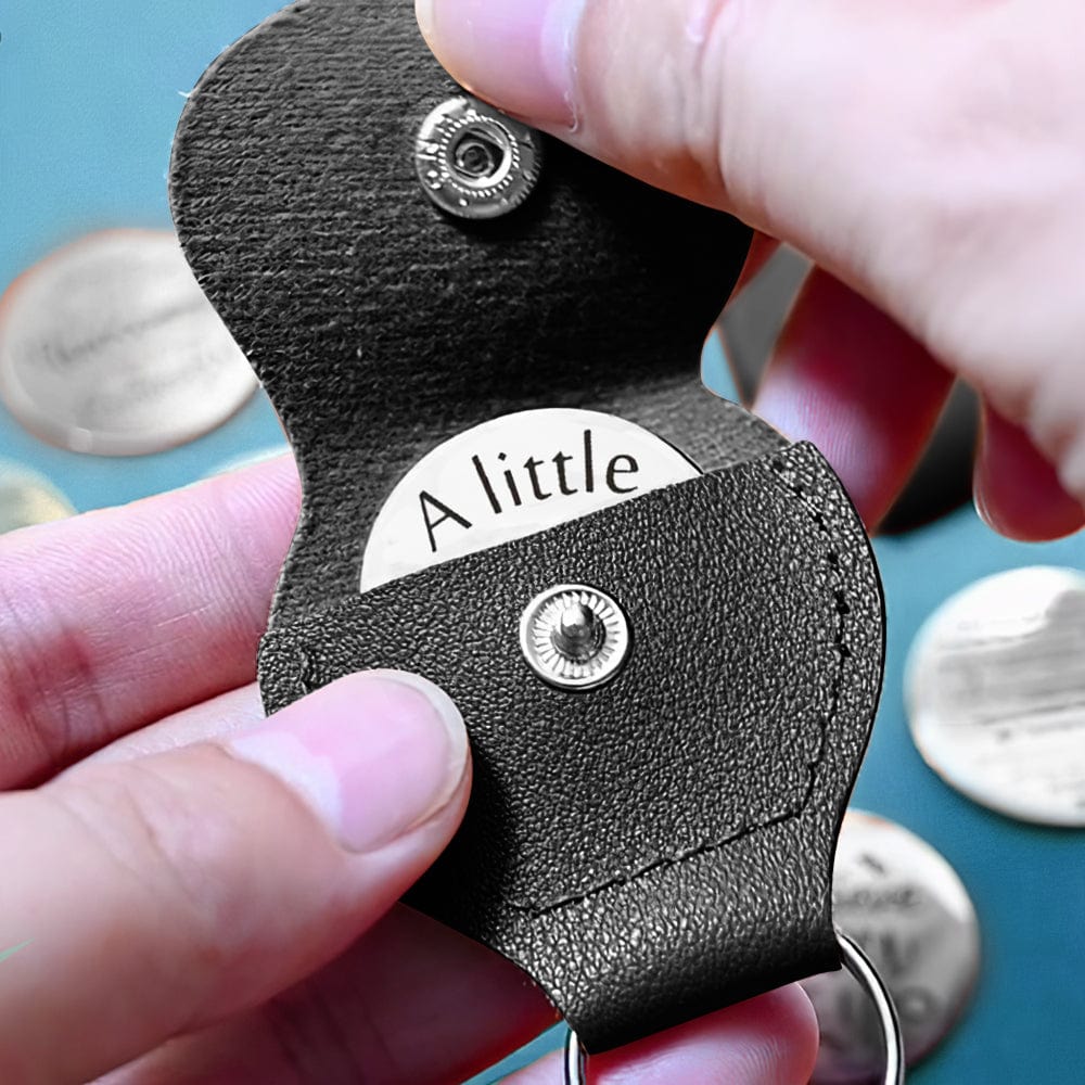 Pocket Hug Token with Leather Keychain Gifts for Friend Son Daughter Brother Sister - Giftlab