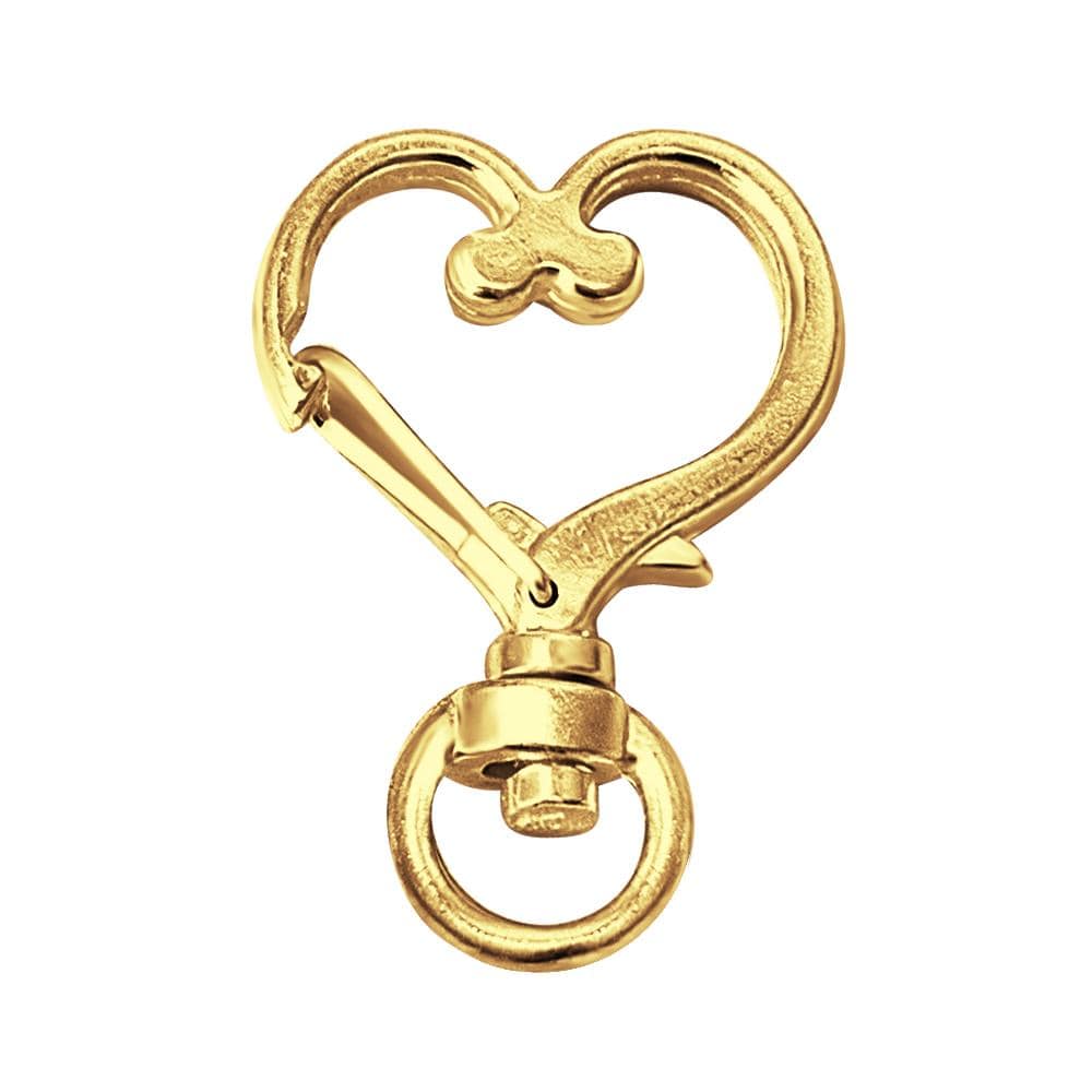 Heart-Shaped Swivel Snap Hook Keychain Metal Spring Snap Keychain Hook Lobster Clasp Key Ring Gold - Giftlab