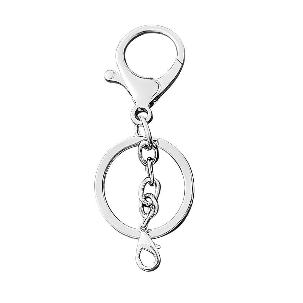 Open Jump Ring with Lobster Clasps and Extension Chain for Jewelry Making DIY Keychain Accessories Silver - Giftlab