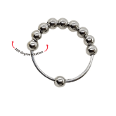 Fidget Rings Anxiety Bead Ring Anti-Anxiety Ring Spinning Rings Silver Ring Valentine's Day Gifts