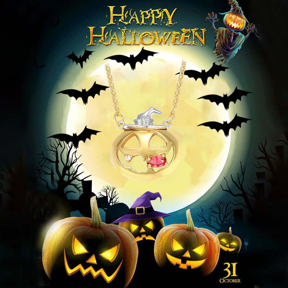 Halloween Necklace Pumpkin Wizard Necklace Fashion Jewelry Halloween Gifts - Giftlab