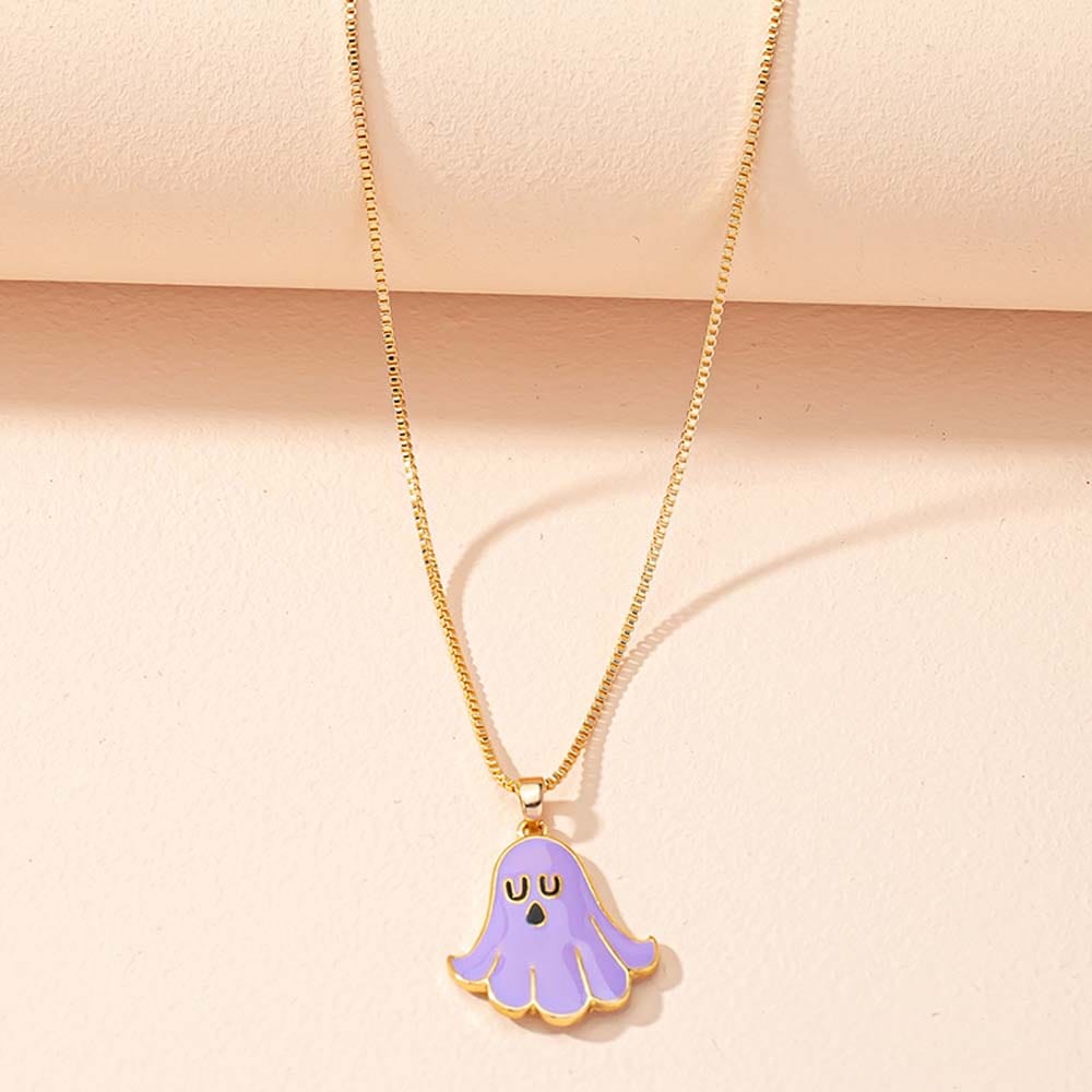 Halloween Ghost Necklace Cute Spooky Boo Halloween Gifts Ghost Necklace - Giftlab