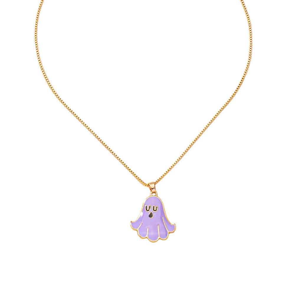 Halloween Ghost Necklace Cute Spooky Boo Halloween Gifts Ghost Necklace - Giftlab