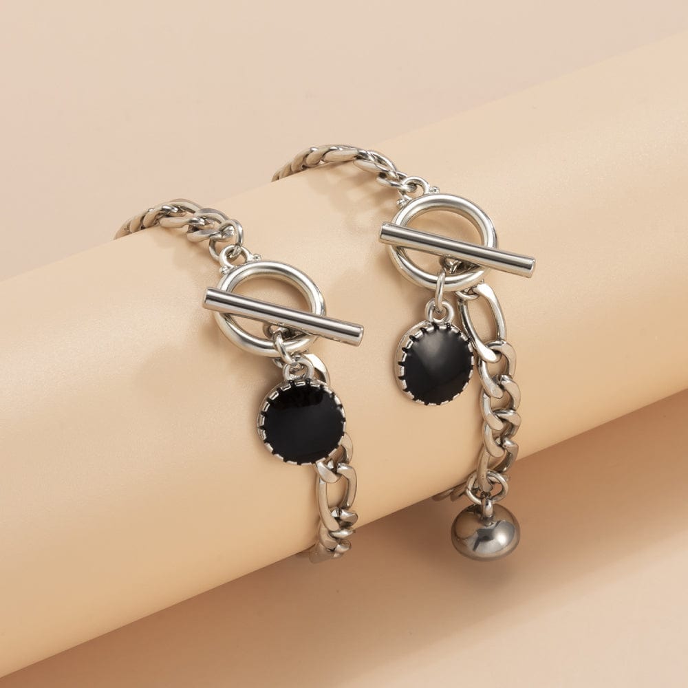 Magnetic Couple Bracelet Set Punk Design Valentine's Day Gift for Couples - Giftlab