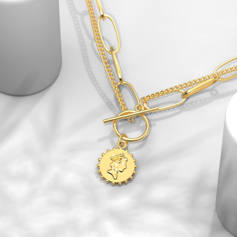 Double Layer Necklace Sunflower Pendant Necklace Gifts for Woman - Giftlab