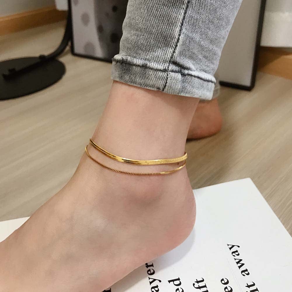Bohemian Anklet Gold Double Layers Anklet Fashion Anklet Best Friend Gift - Giftlab