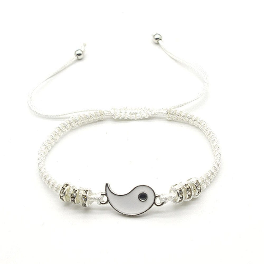 Yin Yang Adjustable Cord Bracelet Handmade Tai Chi Braided Rope Charm Bracelet - Giftlab