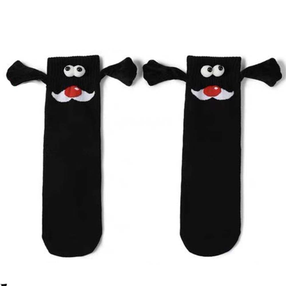 Funny Doll Mid Tube Socks Magnetic Holding Hand Socks Red Nose Socks Christmas Gifts - Giftlab