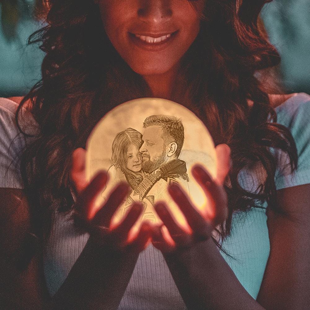 Father's Day Gift Moon Lamp Family Gift - Remote Control 16 Colors - Giftlab