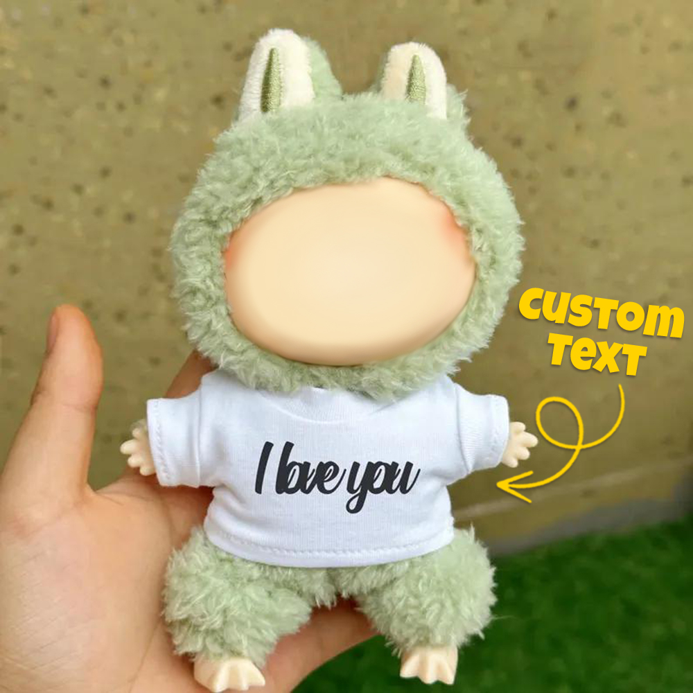 Personalized Labu Doll Shirt Custom Text 17cm Labu-style Doll T-shirt Fits Gen 1/2/3 (Doll Not Included)